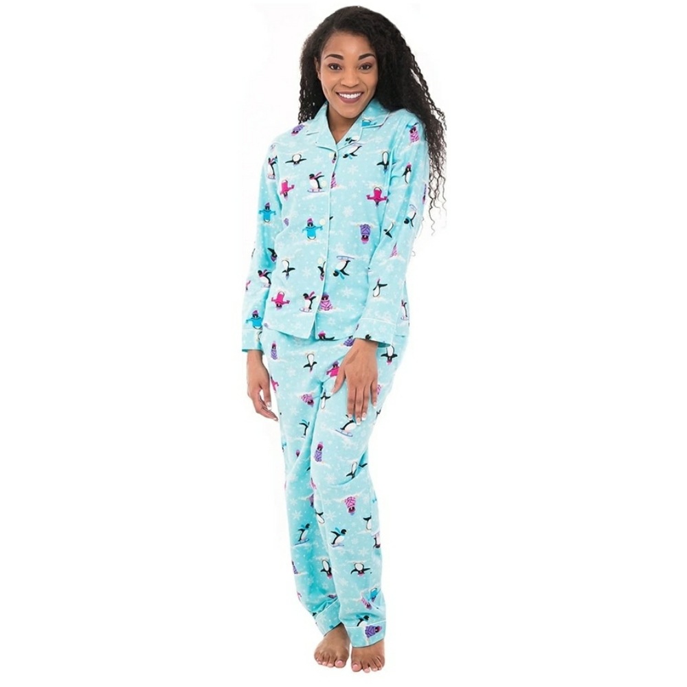 Alexander Del Rossa Womens Warm Flannel Pajama Set